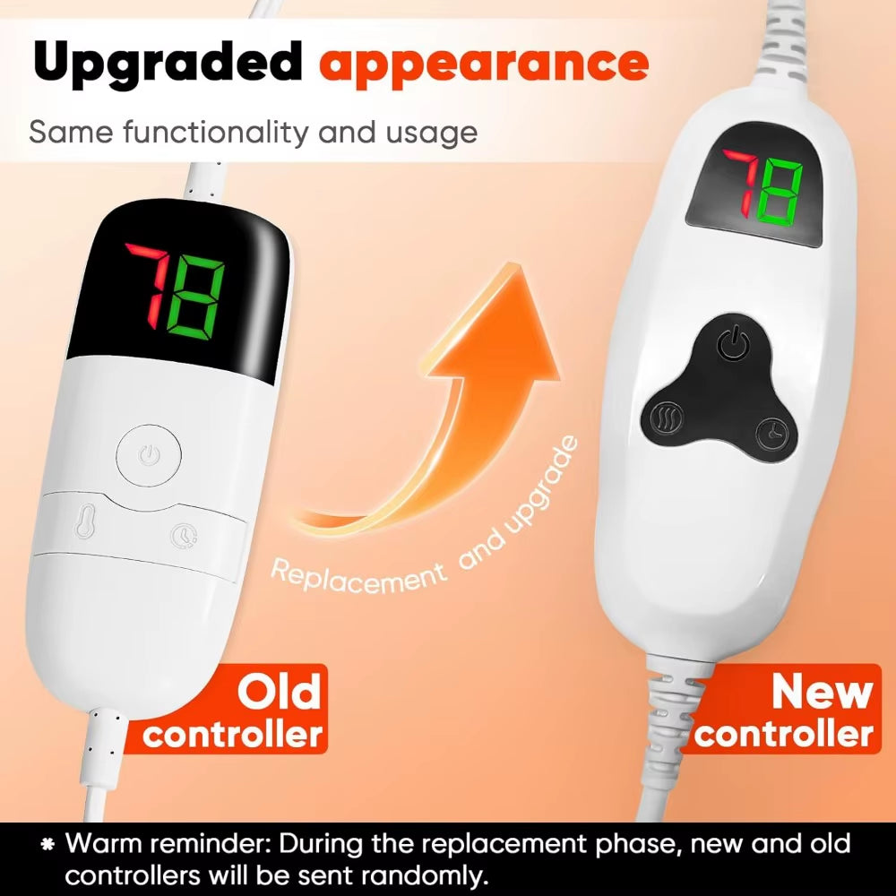 Electric Heated Throw Blanket 50X60 Inch, 10 Heat Levels Auto-Off, Fleece Soft for Christmas Gifts in Misty Grey