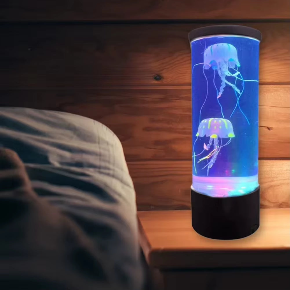 Night Light Home Bedroom Decor Boys Girls Children'S Birthday Gifts Color Changing Jellyfish Lamp Usb/Battery Powered Table