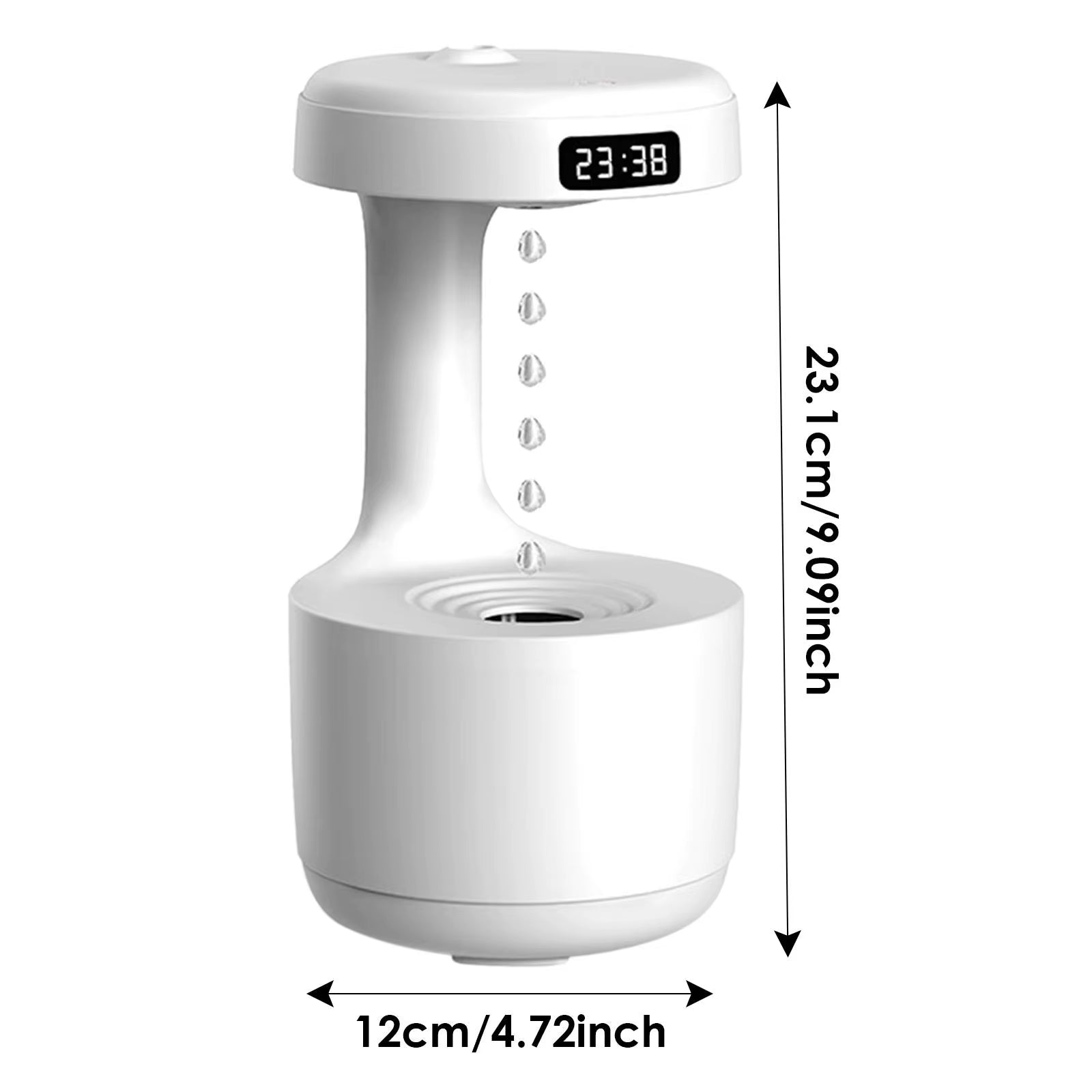 800ML Gravity Water Droplets Diffuser with LED Display