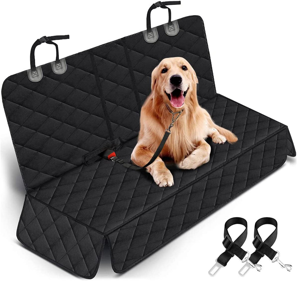 Ultimate Waterproof Dog Car Seat Cover - Non-Slip Back Seat Protector for Pets, Perfect for Cars, Trucks, and SUVs - Stylish Black Design
