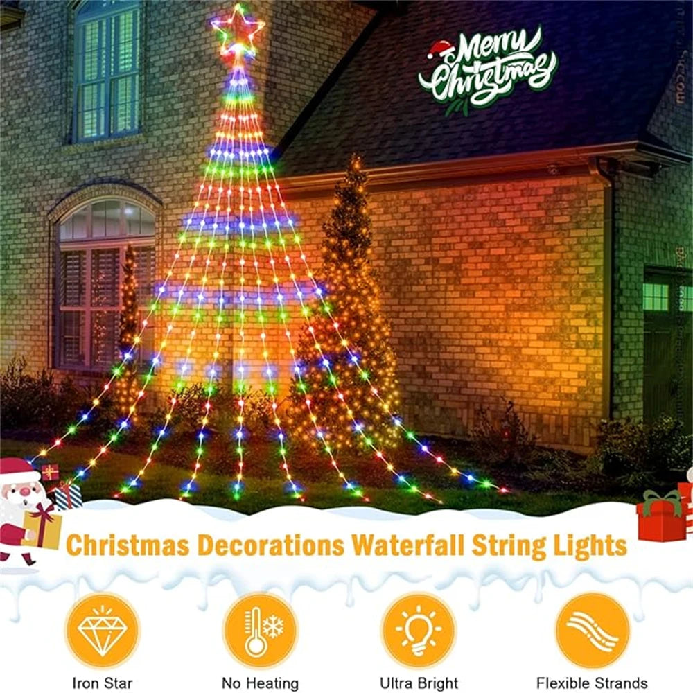 Illuminate Your Holidays: Waterproof LED Christmas Tree Fairy Lights with 8 Modes for Indoor and Outdoor Festivities