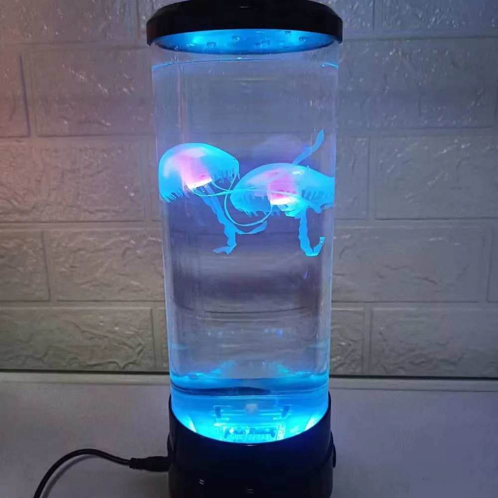 Night Light Home Bedroom Decor Boys Girls Children'S Birthday Gifts Color Changing Jellyfish Lamp Usb/Battery Powered Table