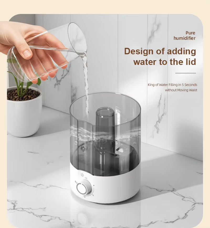 2.5L Portable Ultrasonic Cool Mist Humidifier with Aromatherapy for Home and Baby Room Use