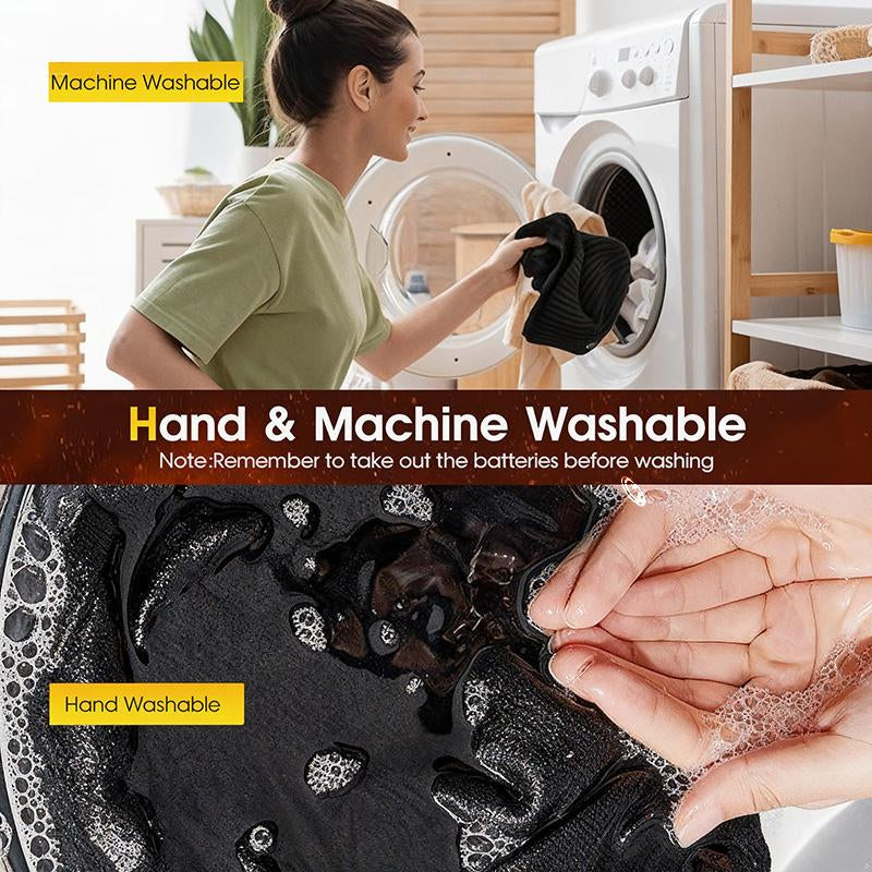 Winter Outdoor Heated Hat with 3 Temperature Settings, Quick Heating, Suitable for Outdoor Hiking, Skiing, Dog Walking, Commuting, and Outdoor Work in Cold Weather. Portable Knitted Hat, Unisex, Suitable for All Head Sizes.