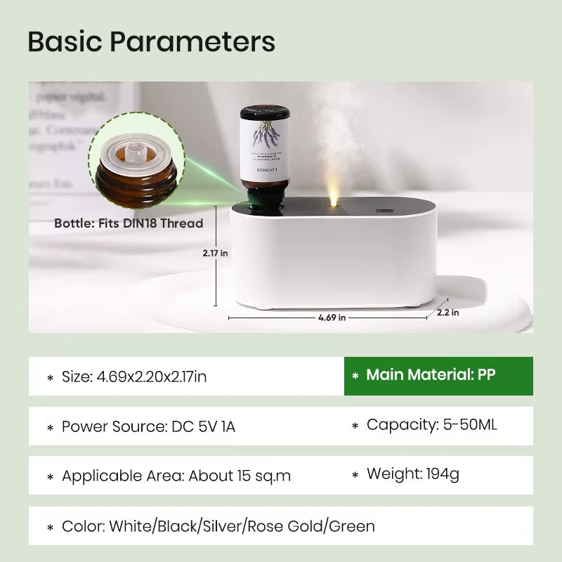 Waterless Aroma Diffuser for Pure Essential Oils